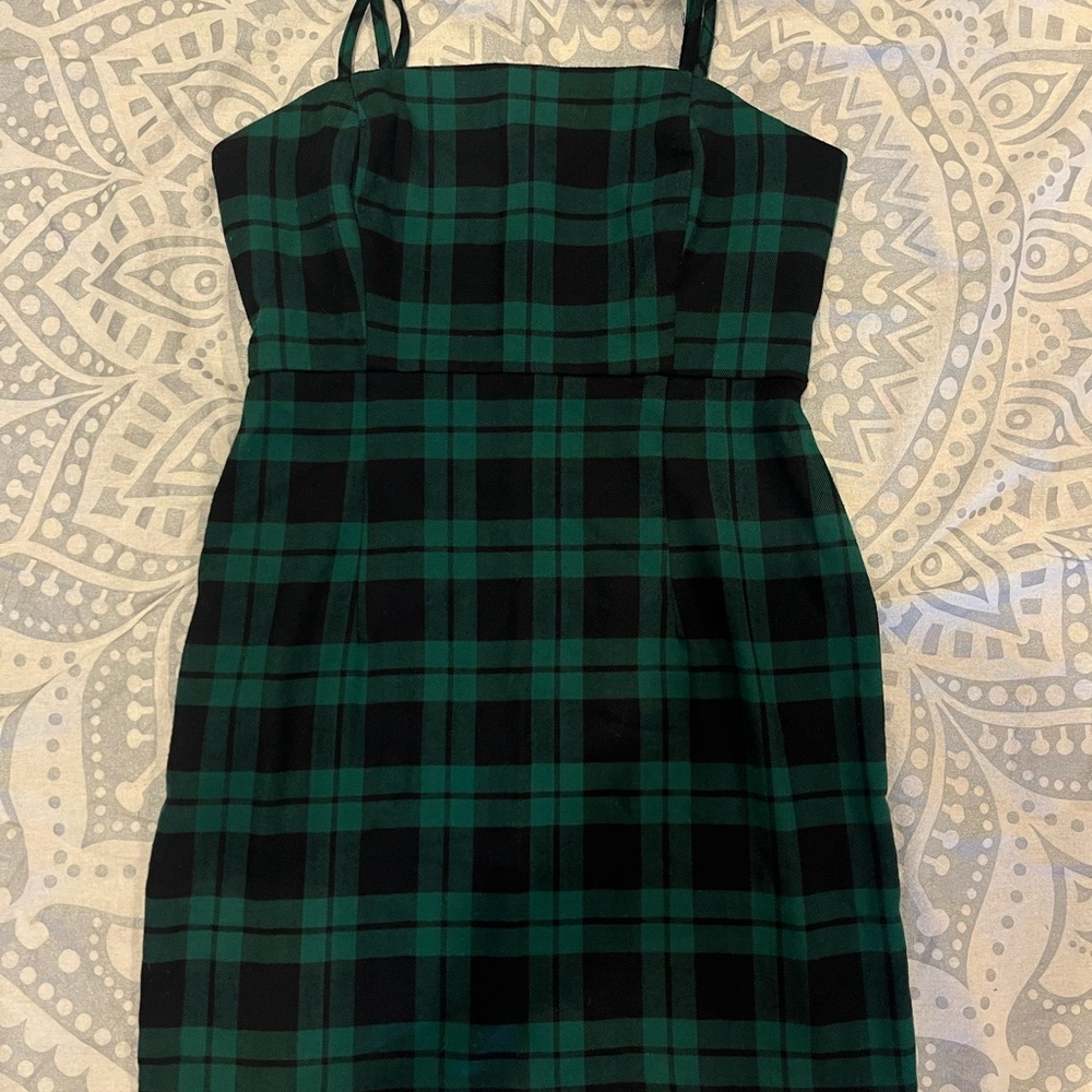 Forever 21 Green and Black Sheath Mini Dress